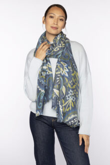 Painted Paisley Print Scarf - Kinross Cashmere