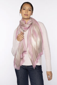 Brushed Ikat Print Scarf - Kinross Cashmere