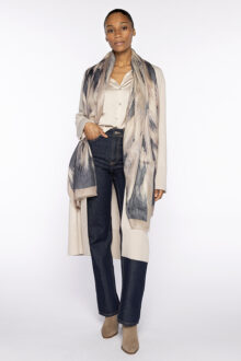 Brushed Ikat Print Scarf - Kinross Cashmere