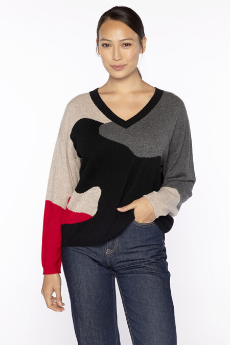 Intarsia Easy Vee - Kinross Cashmere