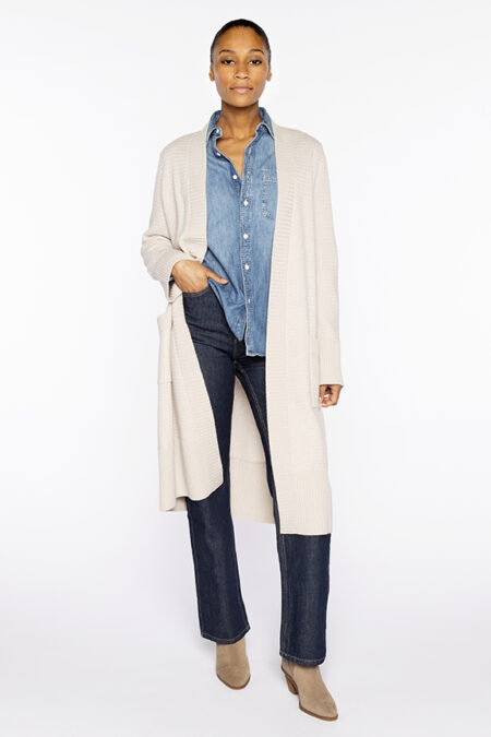 Textured Duster Cardigan