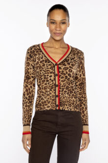 Tipped Leopard Cardigan