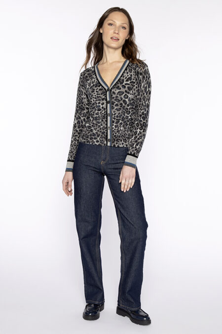 Tipped Leopard Cardigan