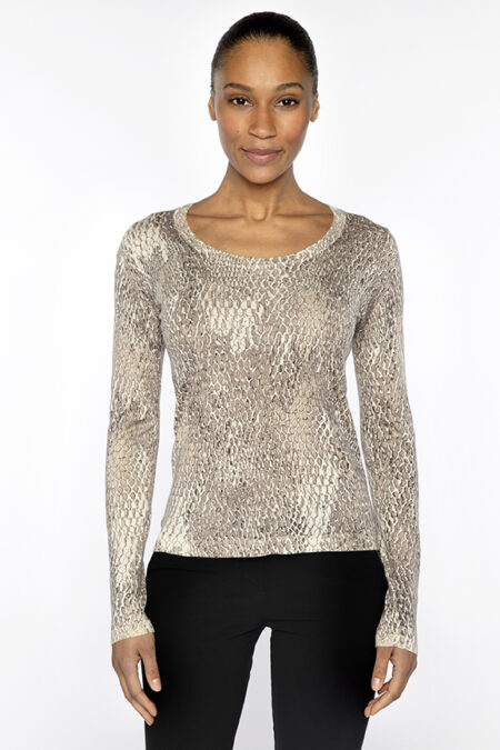 Skin Print Scoopneck - Kinross Cashmere