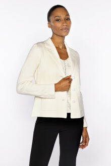 Fitted Notch Collar Cardigan - Kinross Cashmere