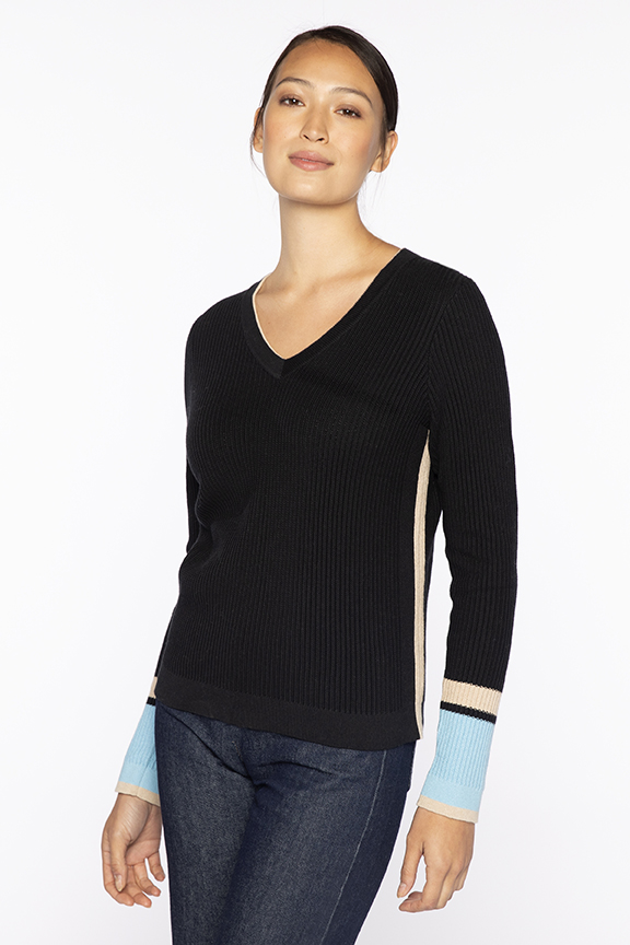 Colorplay Rib Vee - Kinross Cashmere