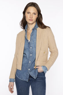 Bobble Zip Cardigan - Kinross Cashmere