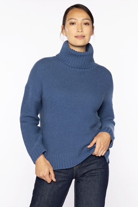 Garter T-Neck - Kinross Cashmere