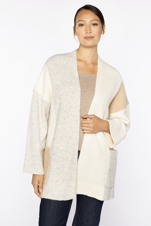 Lofty Colorblock Cardigan - Kinross Cashmere