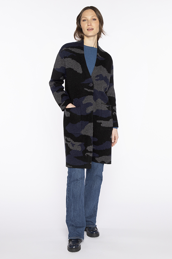 Camo Cardigan - Kinross Cashmere