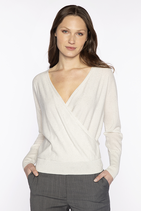 Sequin Surplice - Kinross Cashmere