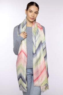 Wave Stripe Print Scarf