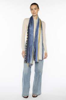 Painted Stripe Print Scarf