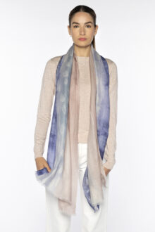 Watercolor Dot Scarf - Navy