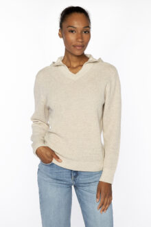 Mixed Texture Pullover Hoodie