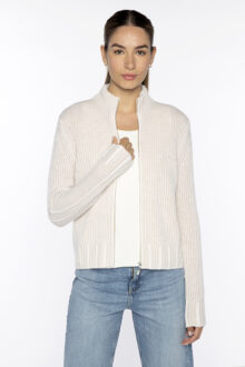 Rib Zip Mock Cardigan
