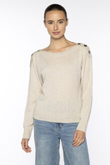 Buttoned Shoulder Pullover