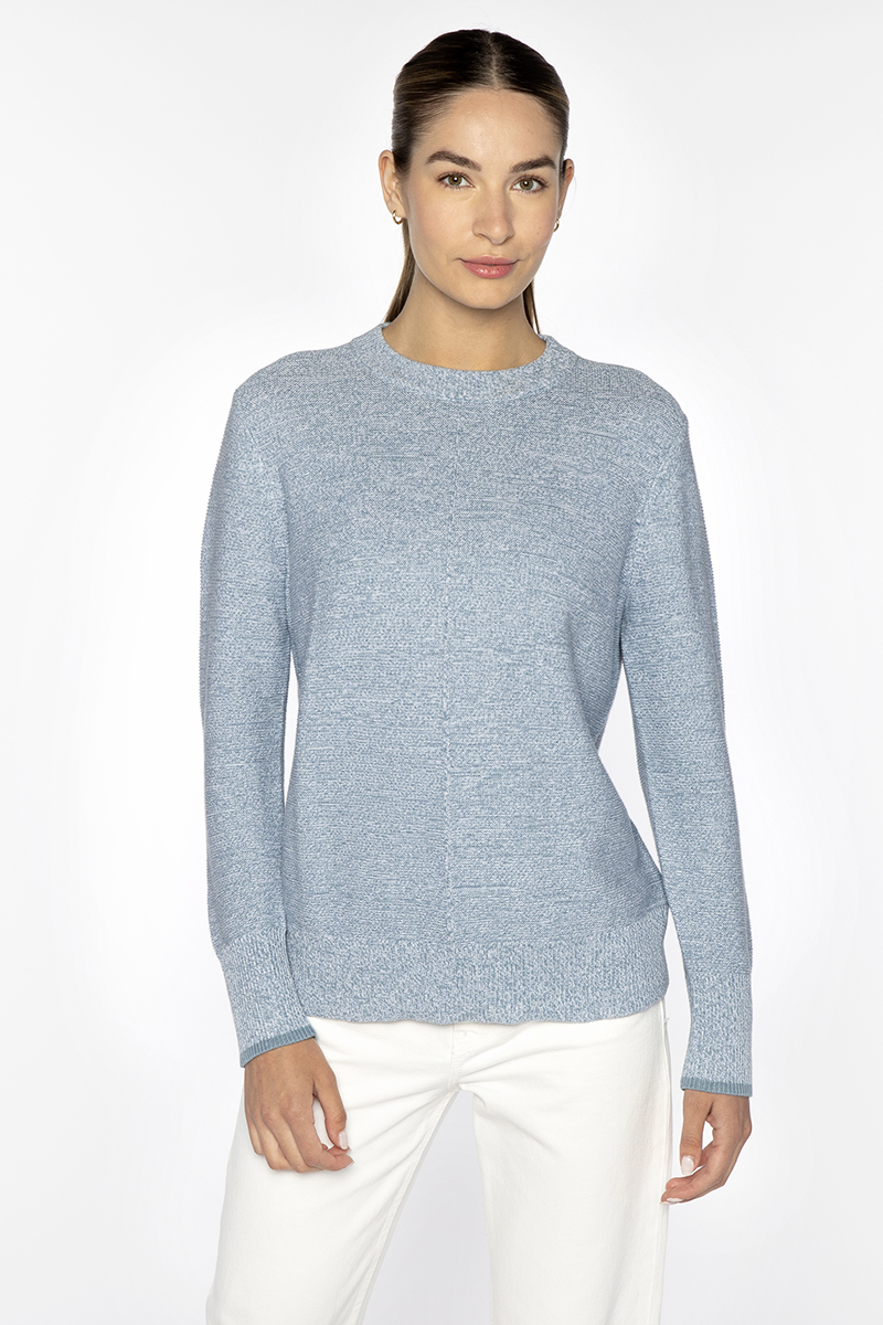 Marled Micro Garter Crew