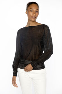 Shimmer Off the Shoulder Pullover