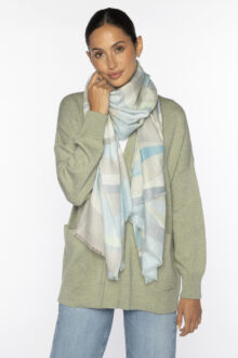 Abstract Landscape Print Scarf - Skyway