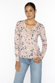 Droplet Print Vee - Kinross Cashmere