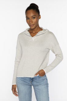 Rib Pullover Hoodie - Kinross Cashmere
