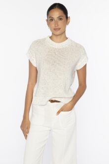 Sequin Cap Slv Crew - Kinross Cashmere