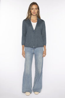 Easy Notch Collar Cardigan - Kinross Cashmere