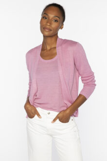 Open Rib Cardigan - Kinross Cashmere