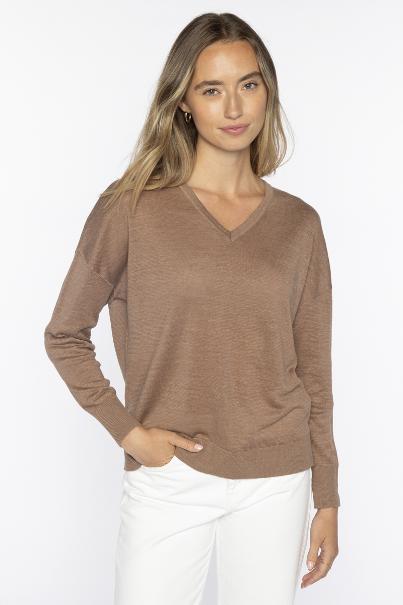 Multi-Color Stripe Vee - Kinross Cashmere