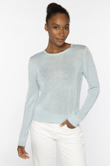 Lurex Crew Pullover - Kinross Cashmere