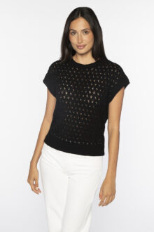 Braided Cable Sleeveless Crew - Kinross Cashmere