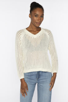 Openwork Raglan Vee - Kinross Cashmere