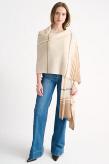 Colorblock Travel Wrap - Kinross Cashmere