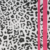 Leopard Print Square Scarf - Cranberry - Kinross Cashmere