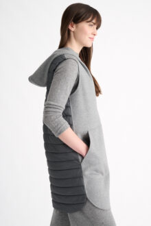 Quilted Zip Hoodie - Kinross Cashmere