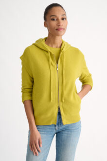 S/L Rib Zip Hoodie - Kinross Cashmere