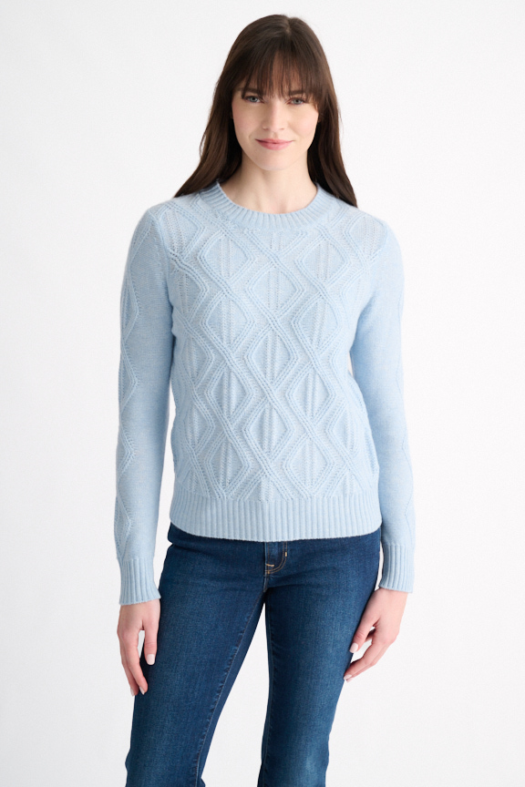 Diamond Cable Crew - Kinross Cashmere