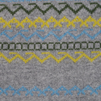 Fairisle Zip Mock Cardigan - Kinross Cashmere