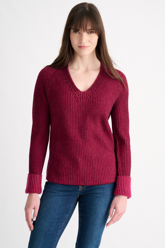 Plaited Rib Vee - Kinross Cashmere