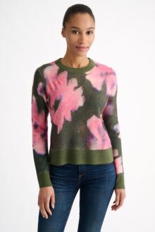Highland Blooms Print Crew - Kinross Cashmere