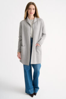 Doubleknit Tweed Easy Cardigan - Kinross Cashmere