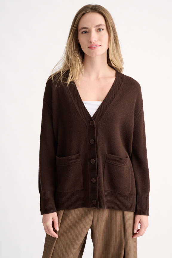 Easy Vee Cardigan - Kinross Cashmere