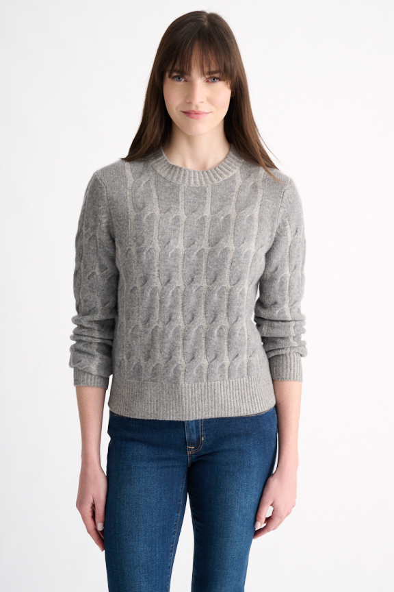 Plaited Cable Crew - Kinross Cashmere