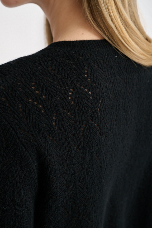 Pointelle Cardigan - Kinross Cashmere