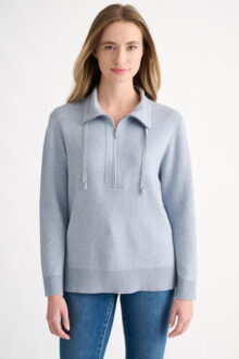 Relaxed Zip Mock Funnel - Kinross Cashmere