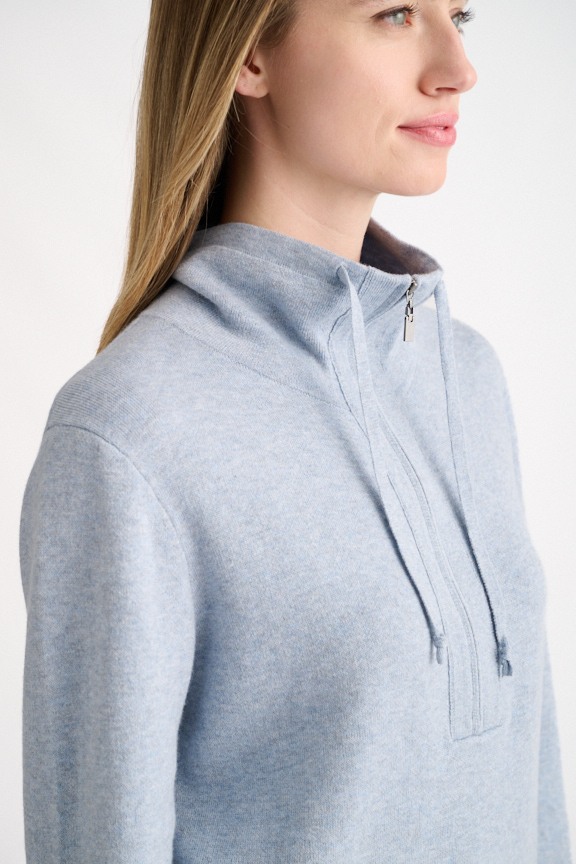 Relaxed Zip Mock Funnel - Kinross Cashmere