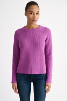 Rib Raglan Crew - Kinross Cashmere