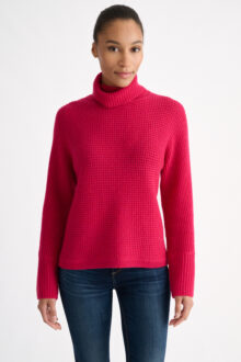 Cozy Textured T-neck - Kinross Cashmere