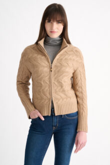 Luxe Horizontal Cable Cardigan - Kinross Cashmere
